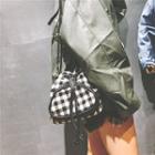 Plaid Bucket Crossbody Bag