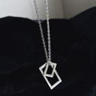 Geo Pendant Chain Necklace Silver - One Size