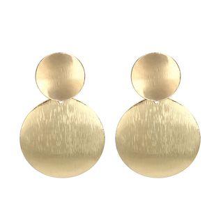 Double Circle Earrings Gold - One Size