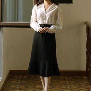 Set : Plain Shirt + Fish Tail Skirt