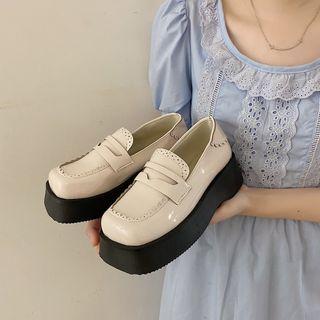 Platform Perforated Loafers