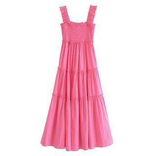 Sleeveless Square-neck Midi Sundress