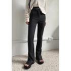 Deep Slit-side Boot-cut Pants