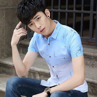 Printed Gradient Short-sleeve Shirt