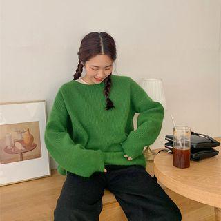 Ribbed Sweater Green - One Size