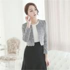 Round-neck Scallop-hem Jacket
