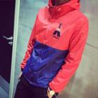 Two-tone Hooded Windbreaker
