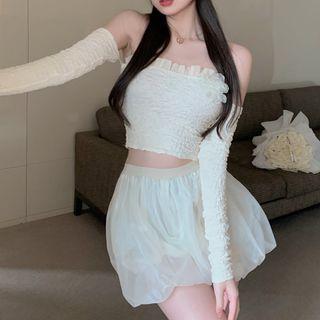Off-shoulder Crop Top / Skort