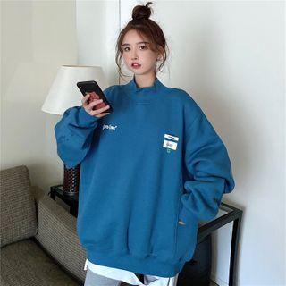 Mock Neck Reversible Sweatshirt