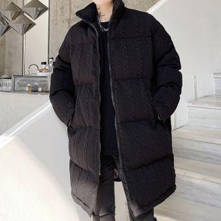Braided Pattern Zip Jacket