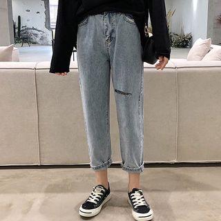 Ripped Harem Jeans / Belt / Set