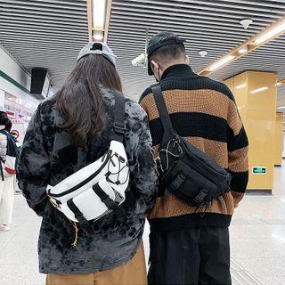Mesh Pocket Zip Belt Bag