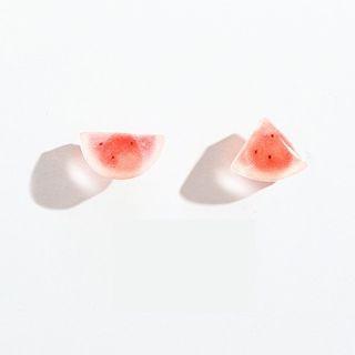 925 Sterling Silver Watermelon Stud Earring