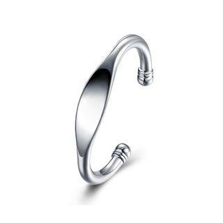 Simple And Fashion Geometric Bangle Silver - One Size