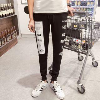 Contrast Printed Jogger Pants