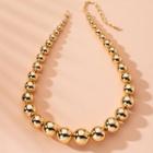 Bead Necklace X324 -gold - One Size