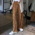 Leopard Print Wide-leg Pants Leopard - Brown - One Size