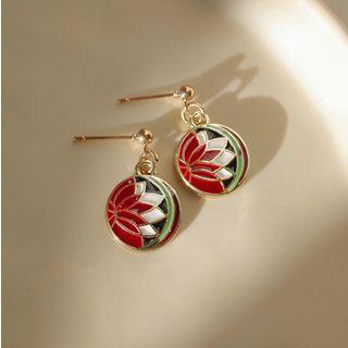 Lotus Flower Ear Stud 1 Pair - As Shown In Figure - One Size