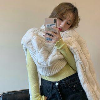 Long-sleeve Turtle-neck Knit Top / Sweater