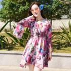 Couple Matching Printed Long-sleeve Sundress / Beach Shorts