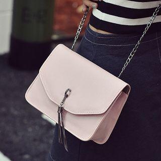 Faux-leather Fringed Mini Shoulder Bag