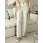 Plus Size Seam-trim Loose-fit Pants