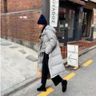Toggle-button Long Puffer Coat
