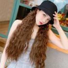Bucket Hat With Hair Extension - Wavy