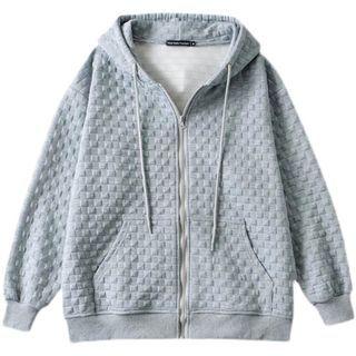 Waffle Zip-up Hoodie
