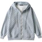 Waffle Zip-up Hoodie