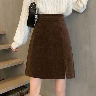 High Waist Slit A-line Skirt (various Designs)