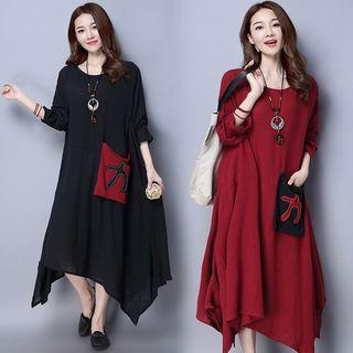 Irregular Hem Linen Cotton Dress