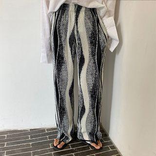 Striped High-waist Pants