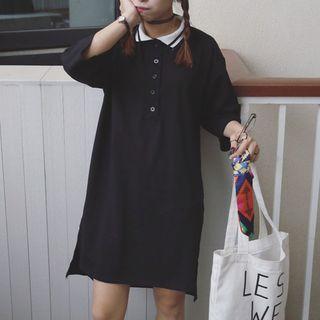3/4 Sleeve Polo Shirtdress