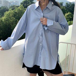 Long-sleeve Side Knot Shirt