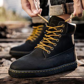 Contrast Stitched Short Boots