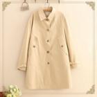 Belted Sleeve Single-breasted Long-coat