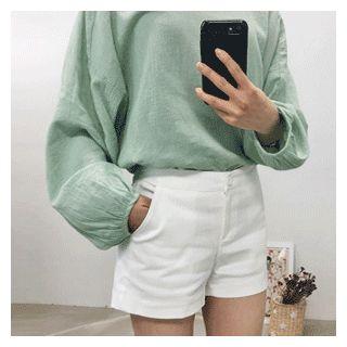 Square-neck Drop-shoulder Top