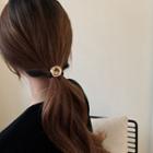 Metal Hair Tie Black & Gold - One Size