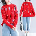 Cartoon Sweater Red - One Size