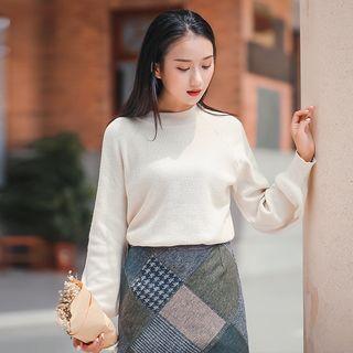 Ribbed Knit Top Almond - One Size