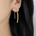 Stainless Steel Curve Dangle Earring 1 Pair - Gold - One Size