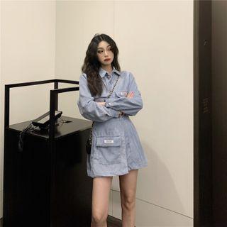 Set: Corduroy Shirt + A-line Skirt
