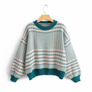 Houndstooth Knit Sweater