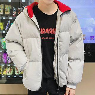 Ring Detail Hooded Padded Jacket
