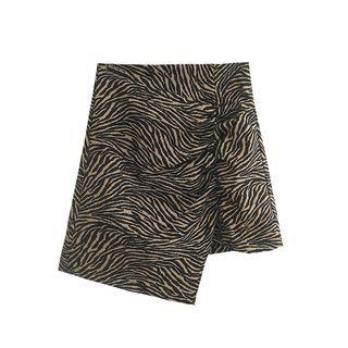 Irregular Zebra Print Mini Skirt