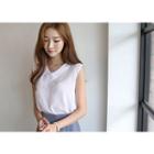 V-neck Sleeveless Dip-back Top