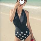 Halter Dotted Swimsuit