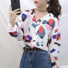 Geo Print Blouse