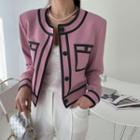 Dual-pocket Contrast-trim Jacket